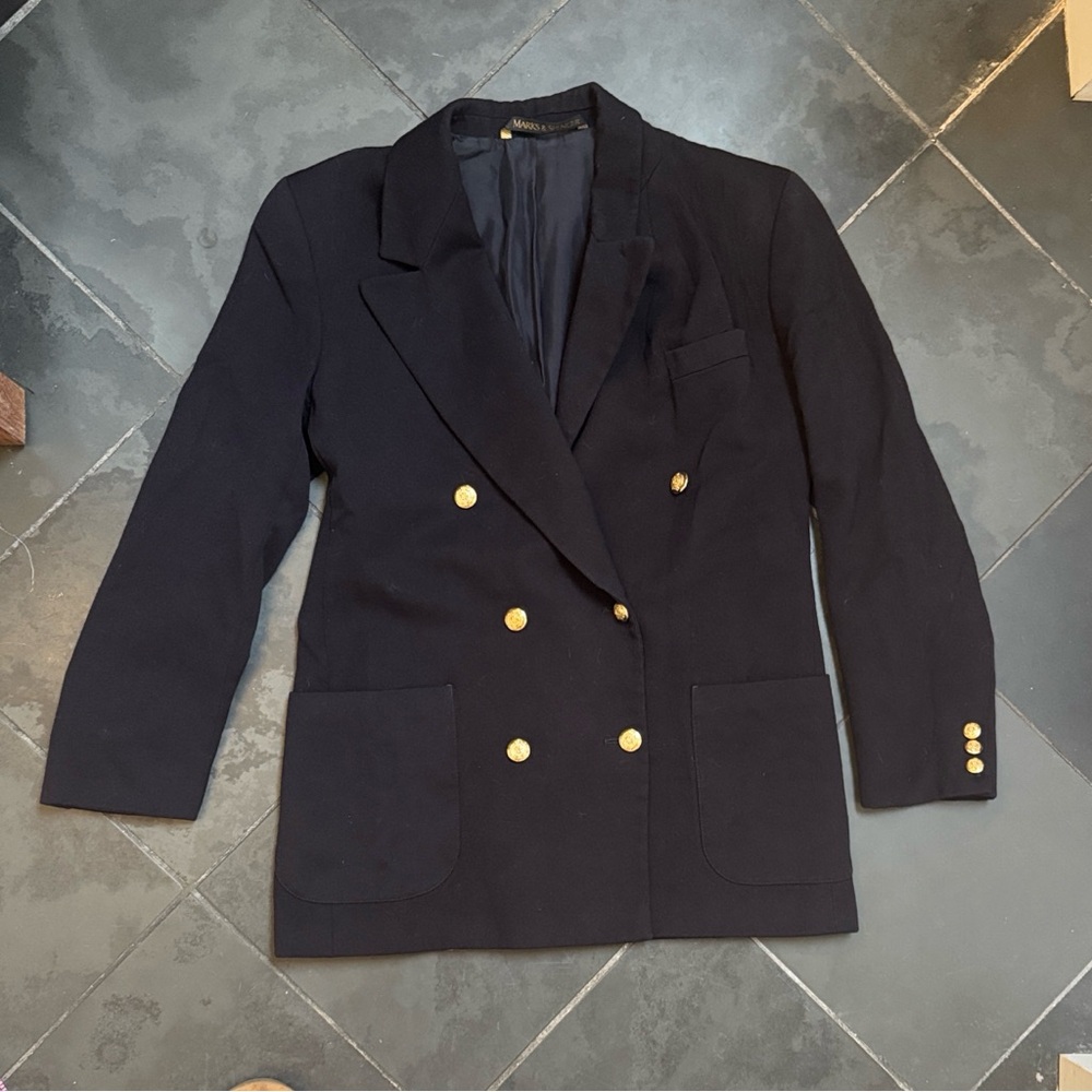Marks & Spencer black Blazer with Gold Buttons